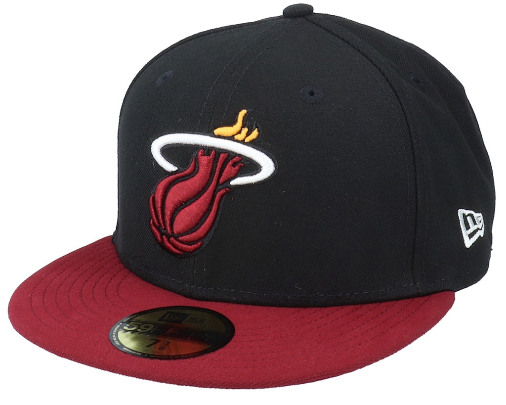 New Era Miami Heat NBA 59Fifty Black/Moroon Fitted Cap